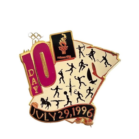 Atlanta 1996 Olympic Pin Day 10 July 29 1996 Olympic Pin - Picture 2 of 6